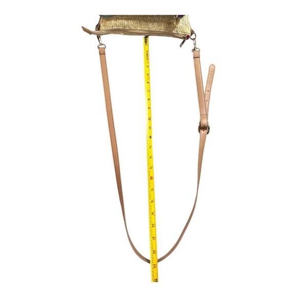 Leoma Lovegrove Beach Chairs Beachy 9x6 Canvas Crossbody Bag Purse Wicker READ - Picture 7 of 10